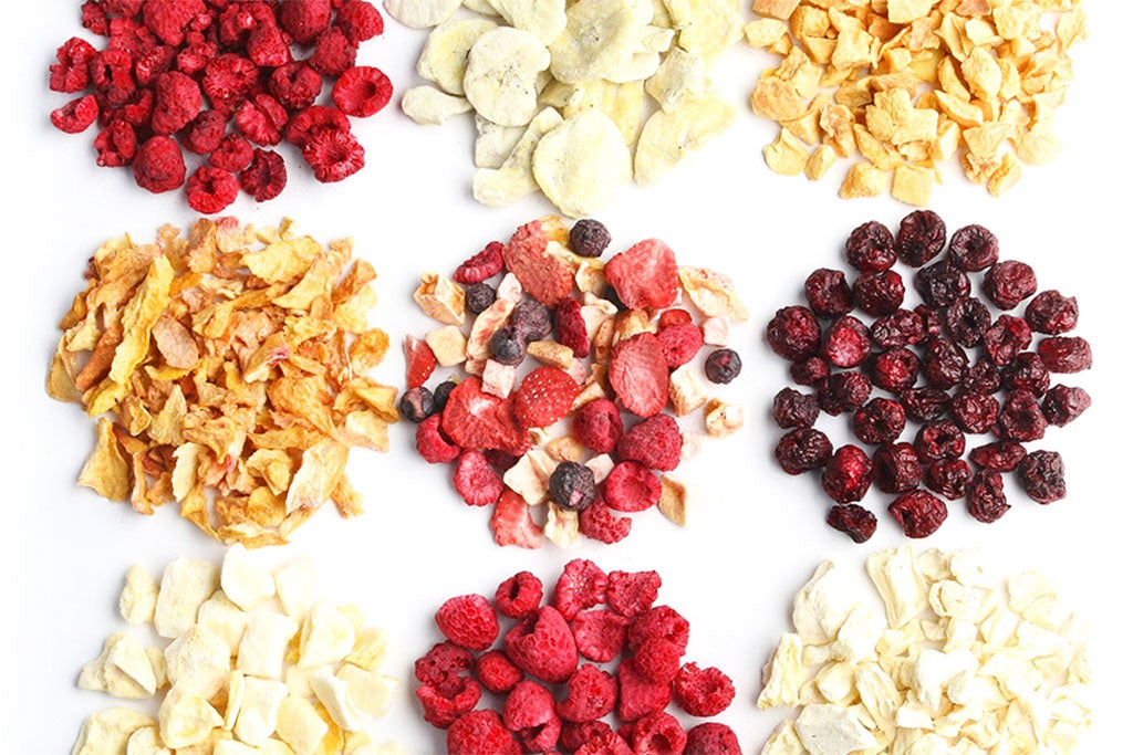 Colourful And Nutritious Freeze-Dried Fruits.